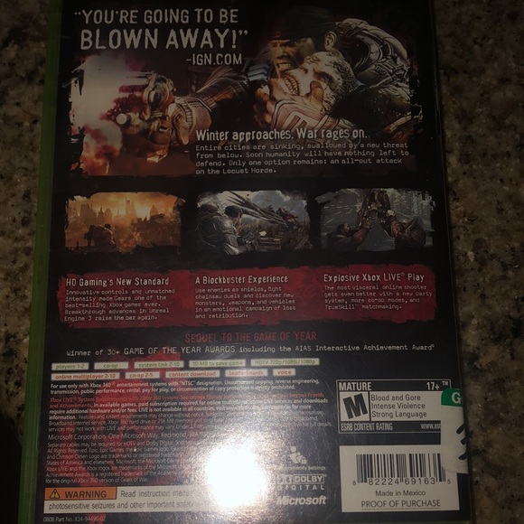 Gears of War XBox360 game - Picture 5 of 6